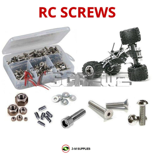 Representative image of an RCScrewZ stainless steel screw kit for GMade Spyder Rock Crawler #GM50100; exact kit contents vary by RC model.