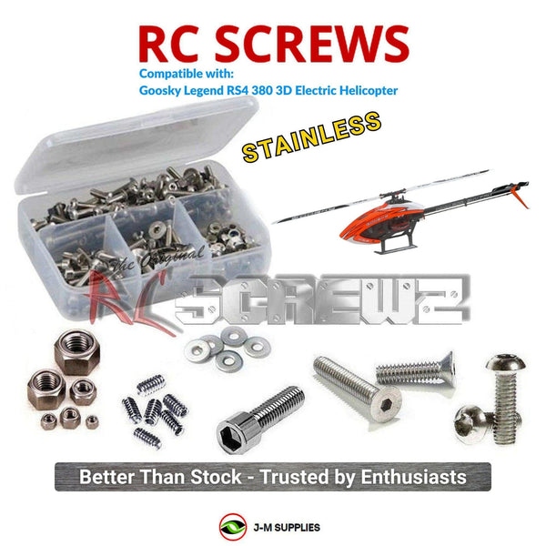 J-M SUPPLIES RC Parts Store - RCScrewZ Stainless Screw Kit gsk003 for Goosky Legend RS4 380 3D Electric Helicopter | RCX