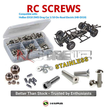 J-M SUPPLIES RC Parts Store - RCScrewZ Stainless Screw Kit hob003 for HoBao EX10 2WD Drag Car 1/10 On-Road Electric (HB-EX10) | UPG