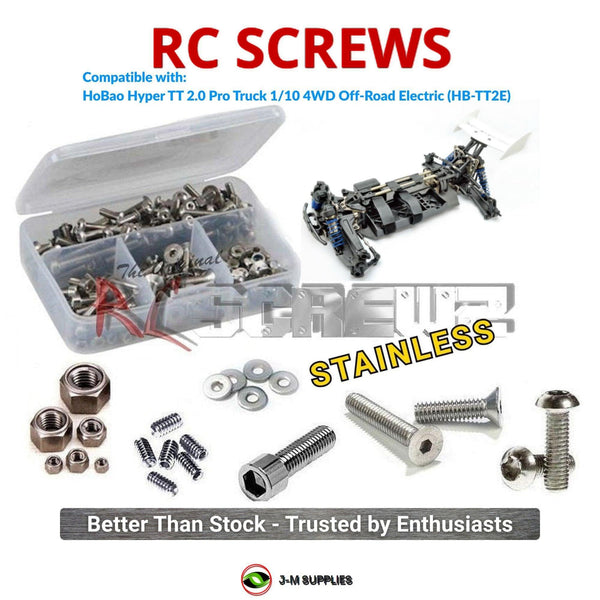 J-M SUPPLIES RC Parts Store - RCScrewZ Stainless Screw Kit hob005 for HoBao Hyper TT 2.0 Pro Truck 1/10 4WD Off-Road Electric (HB-TT2E) | UPG