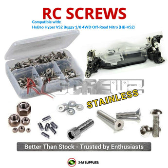 J-M SUPPLIES RC Parts Store - RCScrewZ Stainless Screw Kit hob008 for HoBao Hyper VS2 Buggy 1/8 4WD Off-Road Nitro (HB-VS2) | UPG