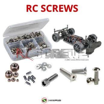Representative image of an RCScrewZ stainless steel screw kit for HotBodies RGT8-E Onroad 1/8th #204412; exact kit contents vary by RC model.
