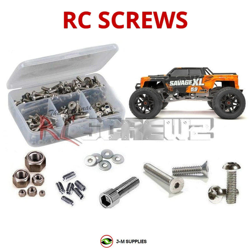 J-M SUPPLIES - RCScrewZ Stainless Screw Kit hpi099 for HPI Racing Savage XL 5.9 Nitro 1/8 4WD #160102 Monster | RCX - 