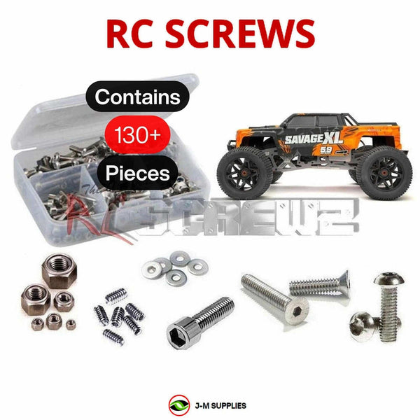 J-M SUPPLIES - RCScrewZ Stainless Screw Kit hpi099 for HPI Racing Savage XL 5.9 Nitro 1/8 4WD #160102 Monster | SET - 