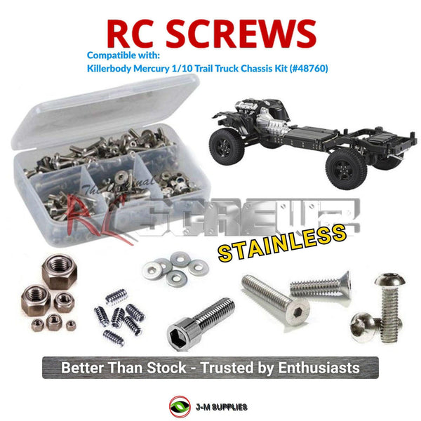 J-M SUPPLIES RC Parts Store - RCScrewZ Stainless Screw Kit klr001 for Killerbody Mercury 1/10 Trail Truck Chassis Kit (#48760) | UPG