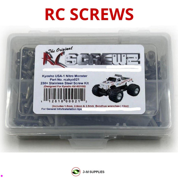 J-M SUPPLIES - RCScrewZ Stainless Screw Kit kyo021 for Kyosho USA-1 Nitro 1/8 4WD Monster Truck (#33155) | PRO - kyo021