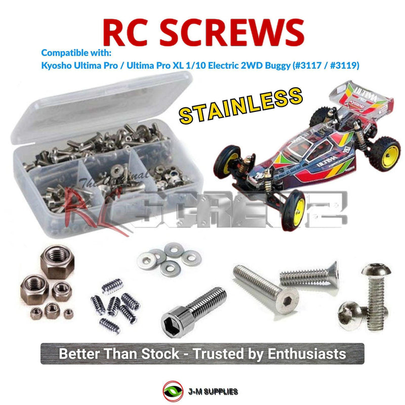 J-M SUPPLIES RC Parts Store - RCScrewZ Stainless Screw Kit kyo229 for Kyosho Ultima Pro / Ultima Pro XL 1/10 Electric 2WD Buggy (#3117 / #3119) | SET