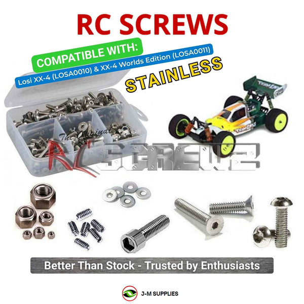 J-M SUPPLIES RC Parts Store - RCScrewZ Stainless Screw Kit los014 for Team Losi XX-4 / Worlds Ed. 1/10 Buggy (#LOSA0010/11) | PRO