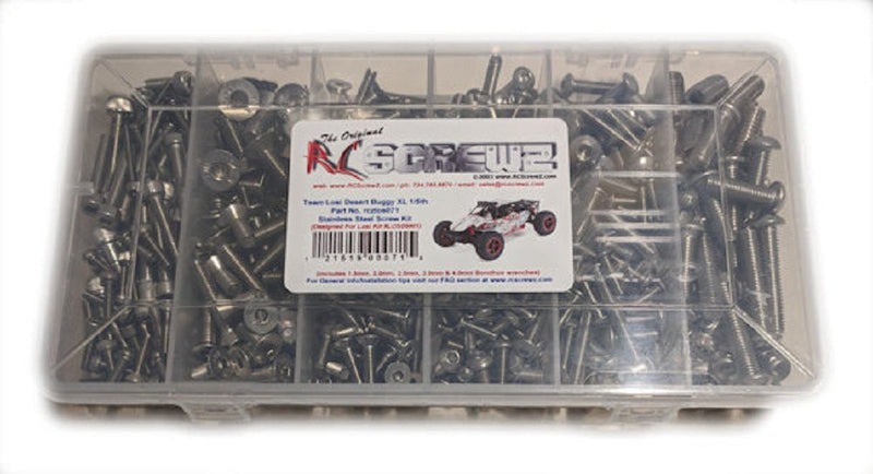 RCScrewZ Stainless Steel Screw Kit los071 for Losi Desert Buggy XL RTR 1/5 Gas 4WD Desert Buggy (LOS05001) | SET