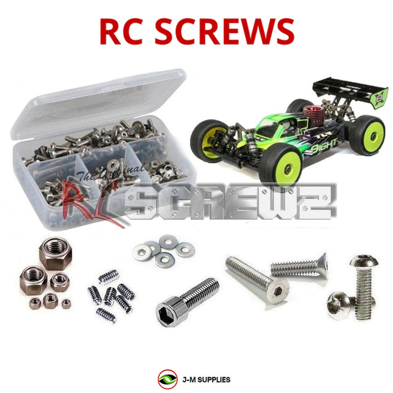 J-M SUPPLIES - RCScrewZ Stainless Screw Kit los104 for Team Losi 8ight-X 1/8th Nitro (TLR04007) RC Buggy | SET - 