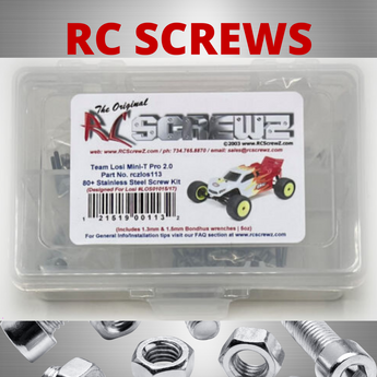 J-M SUPPLIES - RCScrewZ Stainless Screw Kit los113 for Losi Mini-T 2.0 1/18th 2WD (LOS01015/17) Stadium Truck | PRO - 