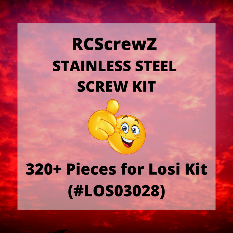 RCScrewZ Stainless Steel Screw Kit los120 for Losi Lasernut U4 2.2 RTR Brushless 1/10 Electric 4WD Rock Racer Desert Buggy (LOS03028) | SET