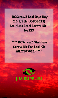 RCScrewZ Stainless Steel Screw Kit los123 for Losi Super Baja Rey SBR 2.0 8S RTR 1/6 Electric 4WD Brushless Desert Truck (LOS05021, LOS05021T1, LOS05021T2) | SET