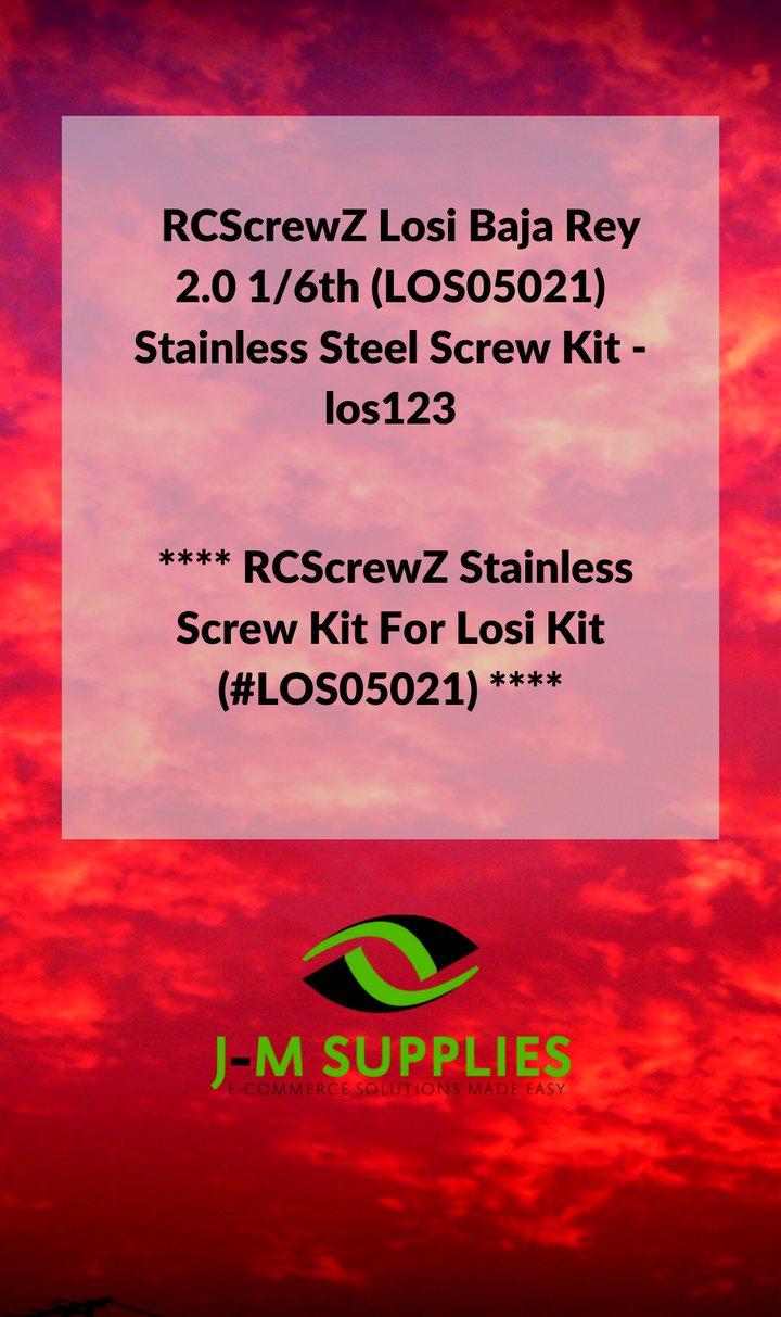 J-M SUPPLIES - RCScrewZ Stainless Screw Kit los123 for Losi Super Baja Rey 2.0 1/6 4X4 Desert Truck #LOS05021 | RCX - los123