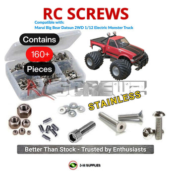 J-M SUPPLIES RC Parts Store - RCScrewZ Stainless Screw Kit mar001 for Marui Big Bear Datsun 2WD 1/12 Electric Monster Truck | UPG