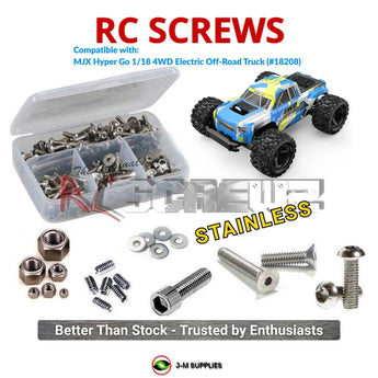 J-M SUPPLIES RC Parts Store - RCScrewZ Stainless Screw Kit mjx006 for MJX Hyper Go 18208 1/18 Electric 4WD Off-Road Truck (#18208) | UPG