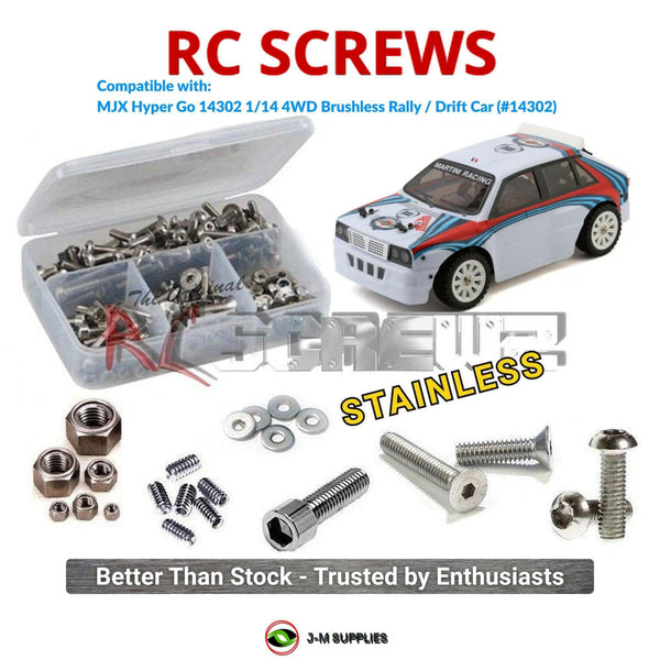 J-M SUPPLIES RC Parts Store - RCScrewZ Stainless Screw Kit mjx016 for MJX Hyper Go 14302 1/14 4WD Brushless Rally / Drift Car (#14302) | UPG