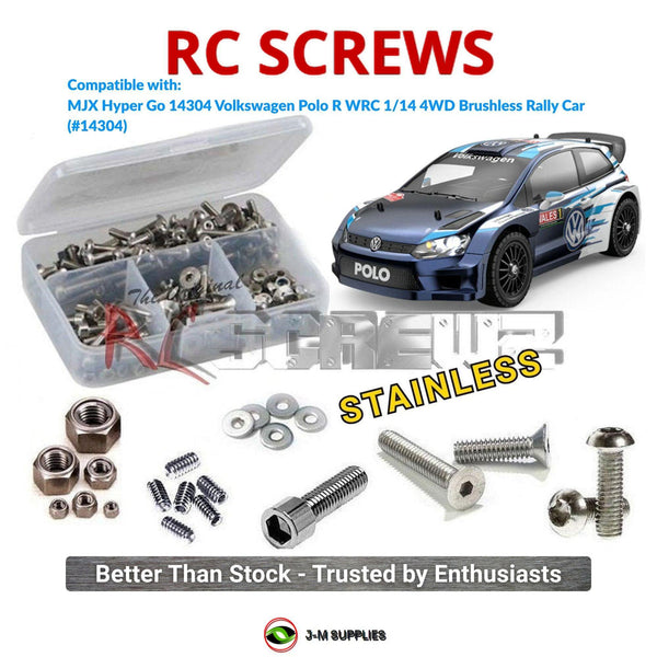J-M SUPPLIES RC Parts Store - RCScrewZ Stainless Screw Kit mjx020 for MJX Hyper Go 14304 Volkswagen Polo R WRC 1/14 4WD Brushless Rally Car (#14304) | UPG