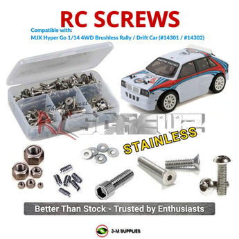 J-M SUPPLIES RC Parts Store - RCScrewZ Stainless Screw Kit mjx021 for MJX Hyper Go 14301 14302 1/14 4WD Brushless Rally / Drift Car (#14301 / #14302) | UPG