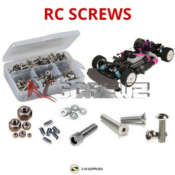 Representative image of an RCScrewZ stainless steel screw kit for Mugen Seiki MTX-3 / Pro-Spec 1/10 Nitro Touring; exact kit contents vary by RC model.