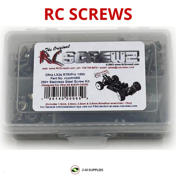 J-M SUPPLIES RC Parts Store - RCScrewZ Stainless Screw Kit ofn065 for Ofna LX2e RTR/Pro 1/8 #34301/34302 RC Car | SET
