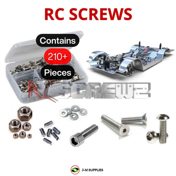 J-M SUPPLIES RC Parts Store - RCScrewZ Stainless Screw Kit rer083 for Redcat Racing Chrome/Gold LRH285 Chassis 1/10 On-Road | SET