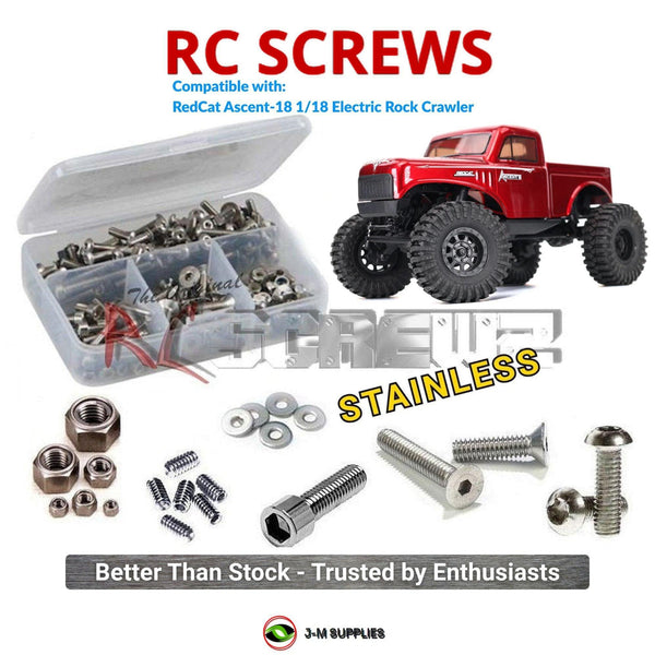 J-M SUPPLIES RC Parts Store - RCScrewZ Stainless Screw Kit rer085 for Redcat Racing Ascent-18 1/18 Electric Rock Crawler | SET