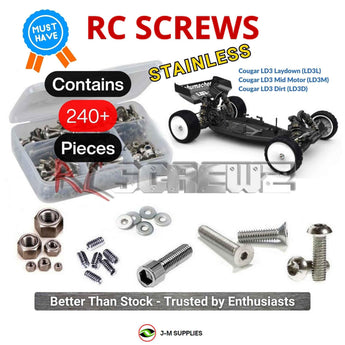 J-M SUPPLIES RC Parts Store - RCScrewZ Stainless Screw Kit sch045 for Schumacher Cougar LD3 1/10th Buggy (#K208/209/210) | SET