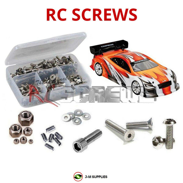 Representative image of an RCScrewZ stainless steel screw kit for Serpent NATRIX 748/748-TQ Nitro 1/10 4WD Car 804007/804008; exact kit contents vary by RC model.