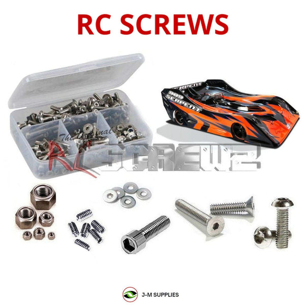 Representative image of an RCScrewZ stainless steel screw kit for Serpent Viper 989 Nitro 1/8th 903018; exact kit contents vary by RC model.
