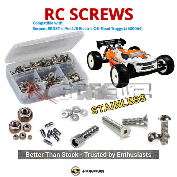J-M SUPPLIES RC Parts Store - RCScrewZ Stainless Screw Kit ser099 for Serpent SRX8T-e Pro 1/8 Electric Off-Road Truggy (#600064) | UPG
