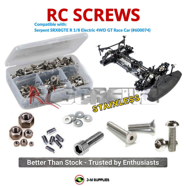 J-M SUPPLIES RC Parts Store - RCScrewZ Stainless Screw Kit ser100 for Serpent SRX8GTE R 1/8 Electric 4WD GT Race Car (#600074) | UPG
