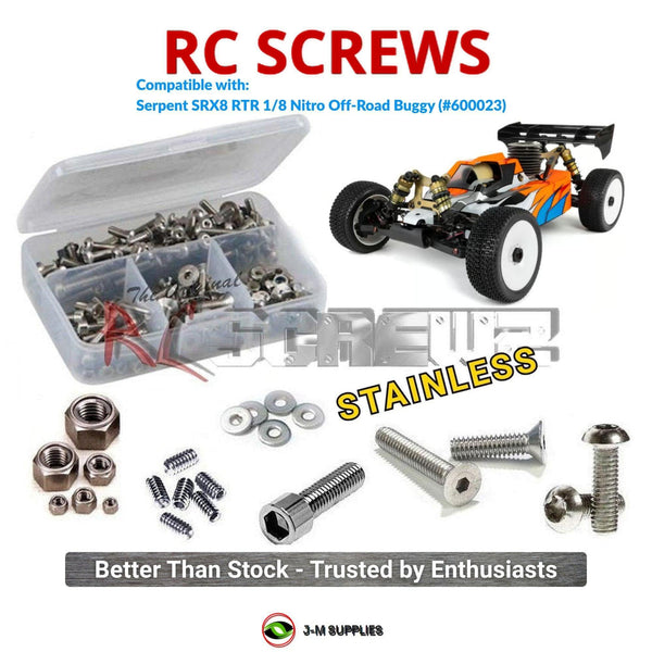 J-M SUPPLIES RC Parts Store - RCScrewZ Stainless Screw Kit ser105 for Serpent SRX8 RTR 1/8 Nitro Off-Road Buggy (#600023) | UPG
