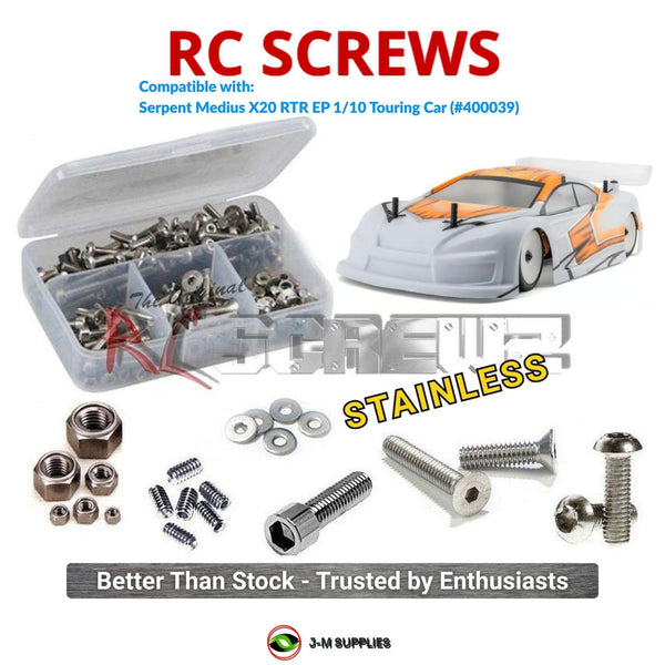 J-M SUPPLIES RC Parts Store - RCScrewZ Stainless Screw Kit ser107 for Serpent Medius X20 RTR EP 1/10 Touring Car (#400039) | UPG