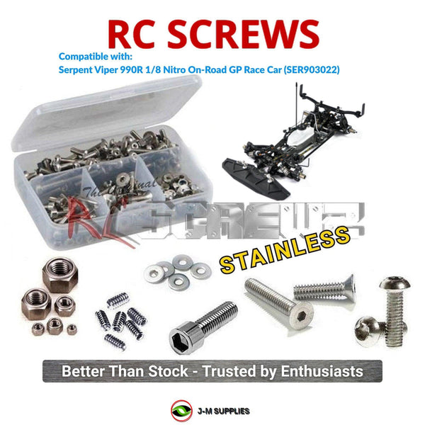 J-M SUPPLIES RC Parts Store - RCScrewZ Stainless Screw Kit ser111 for Serpent Viper 990R 1/8 Nitro On-Road GP Race Car (#SER903022) | UPG