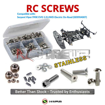 J-M SUPPLIES RC Parts Store - RCScrewZ Stainless Screw Kit ser113 for Serpent Viper 990E EVO 1/8 4WD Electric On-Road (SER904007) | UPG