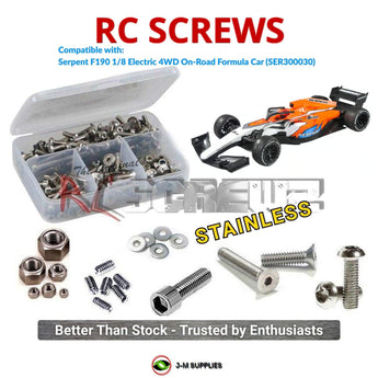 J-M SUPPLIES RC Parts Store - RCScrewZ Stainless Screw Kit ser114 for Serpent F190 1/8 Electric 4WD On-Road Formula Car (SER300030) | UPG