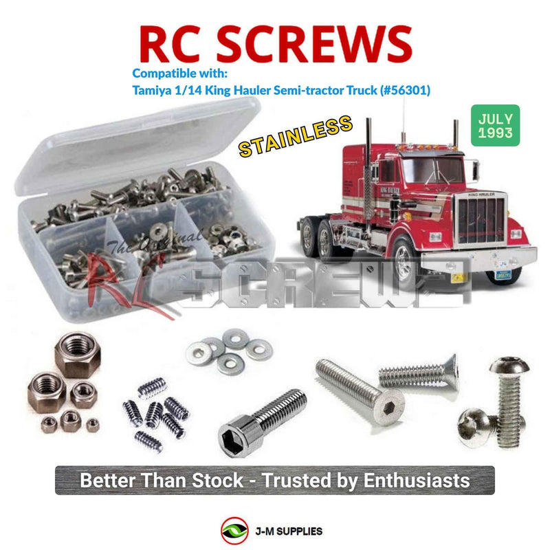 J-M SUPPLIES RC Parts Store - RCScrewZ Stainless Screw Kit tam268 for Tamiya 1/14 King Hauler Semi-tractor Truck (#56301) | UPG