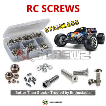 J-M SUPPLIES RC Parts Store - RCScrewZ Stainless Steel Screw Kit tra006 for Traxxas Nitro Rustler 2.5 1/10 Nitro 2WD Stadium Truck (#44096-3) | SET