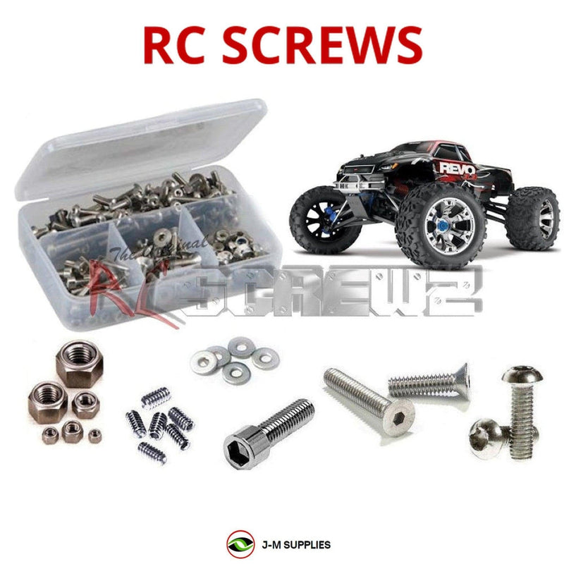 J-M SUPPLIES - RCScrewZ Stainless Screw Kit tra015 for Traxxas Revo 3.3 1/10th 4WD Nitro (#53097) RC Monster | PRO - 