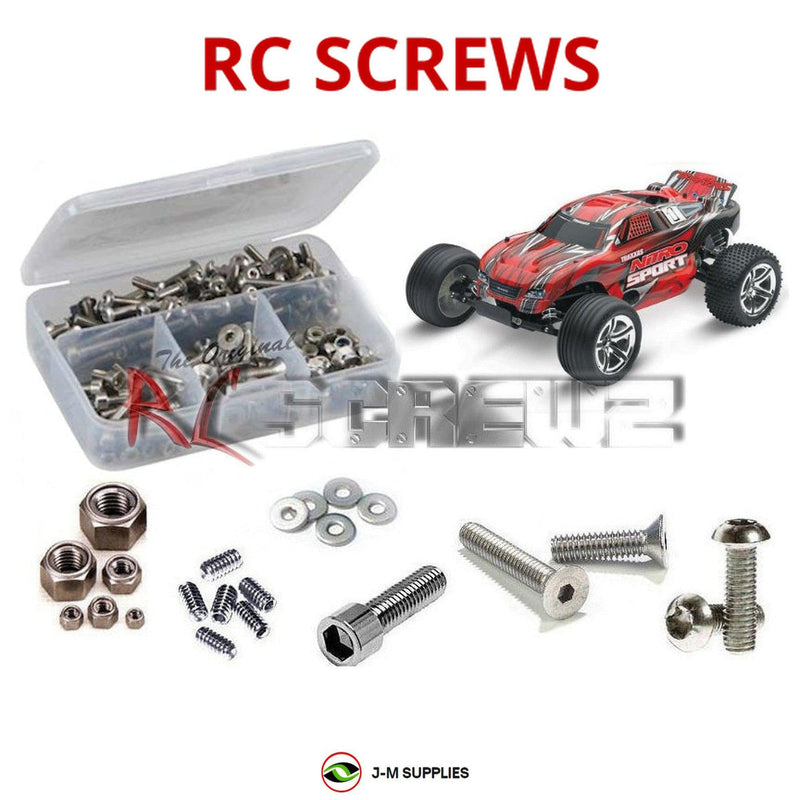 J-M SUPPLIES - RCScrewZ Stainless Screw Kit tra083 for Traxxas Nitro Sport 1/10 2WD Stadium Truck (#45104) | PRO - 