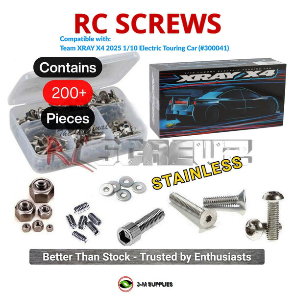 J-M SUPPLIES RC Parts Store - RCScrewZ Stainless Screw Kit xra175 for Team XRAY X4 '25 1/10 Electric Touring Car (#300041) | UPG