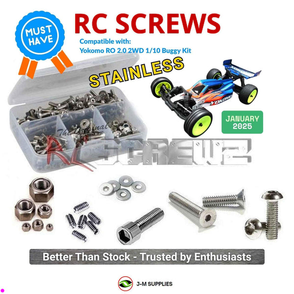 J-M SUPPLIES RC Parts Store - RCScrewZ Stainless Screw Kit yok065 for Yokomo RO 2.0 2WD 1/10 Buggy Kit | SET