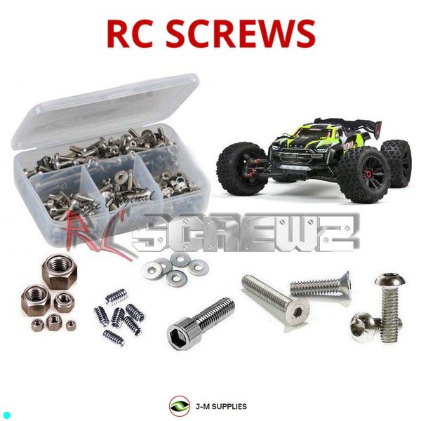 J-M SUPPLIES - RCScrewZ Stainless Steel Screw Kit ara022 for Arrma Kraton 8s 1/5th Monster Truck (#ARA110002) | PRO - ara022