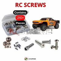 Representative image of an RCScrewZ stainless steel screw kit for ARRMA SENTON 3S BLX 1/10 Electric 4WD SCT (ARA102721); exact kit contents vary by RC model.