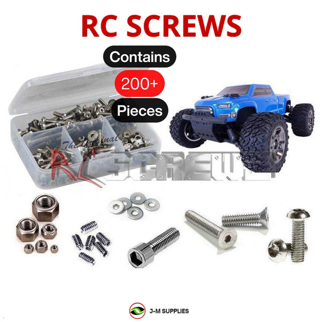RCScrewZ Stainless Steel Screw Kit ara031 for ARRMA Big Rock 3S BLX 1/10 Electric 4WD Brushless Monster Truck (ARA102723, 102723) | SET