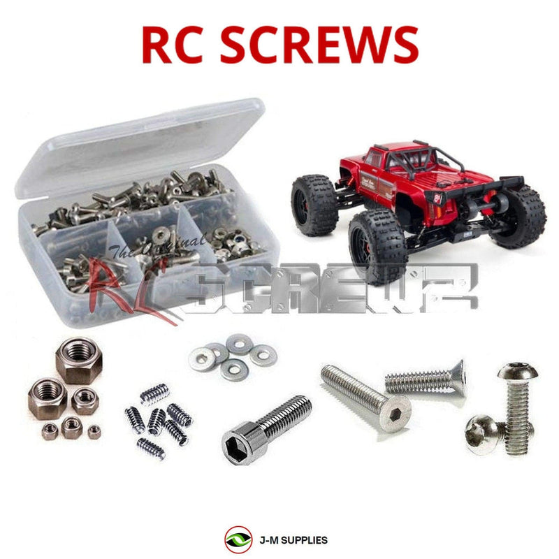 J-M SUPPLIES - RCScrewZ Stainless Steel Screw Kit ara034 for Arrma Outcast 8s 1/5 4WD Stunt Truck (#ARA5810) | PRO - 