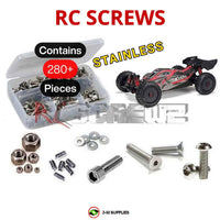 Representative image of an RCScrewZ stainless steel screw kit for ARRMA TYPHON 6S BLX V5 1/8 Electric 4WD Buggy (ARA8606V5); exact kit contents vary by RC model.