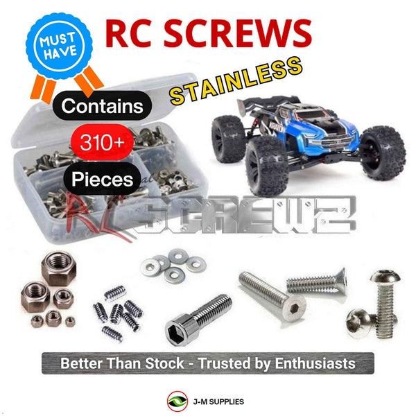 J-M SUPPLIES RC Parts Store - RCScrewZ Stainless Steel Screw Kit ara038 for ARRMA Kraton 6S BLX V5 1/8 Electric 4WD Brushless Speed Monster Truck (ARA8608V5, 8608V5) | SET