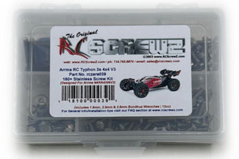 J-M SUPPLIES RC Parts Store - RCScrewZ Stainless Steel Screw Kit ara039 for ARRMA Typhon 3S BLX V3 1/8 Electric 4WD Brushless Buggy (ARA4306V3, 4306V3) | SET